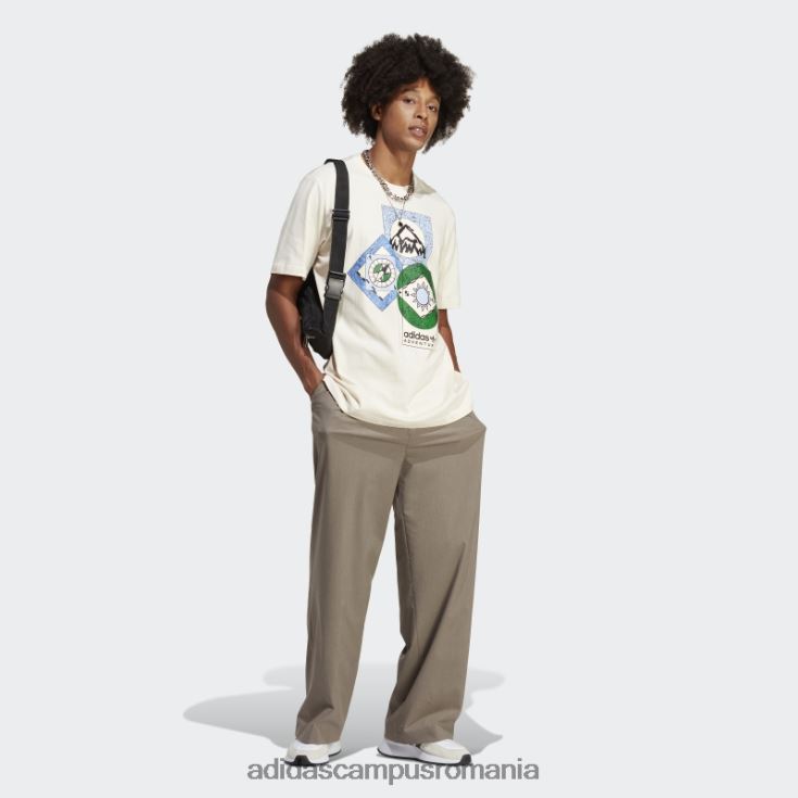 adidas campus romania tricou adventure fc fashion white bărbați alb J266N2794