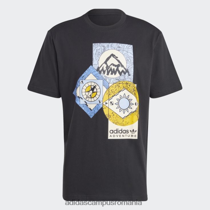 adidas campus romania tricou adventure fc negru fierbinte bărbați negru J266N25037