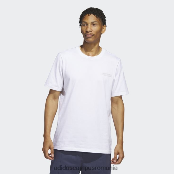 adidas campus romania tricou alb cerc 4.0 bărbați alb/gri J266N25986