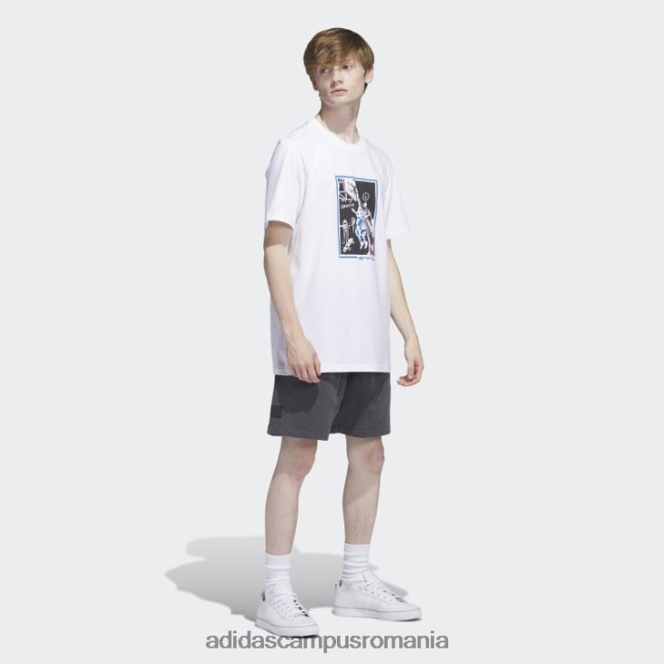 adidas campus romania tricou alb cu grafic shmoofoil bărbați alb/multicolor J266N214465