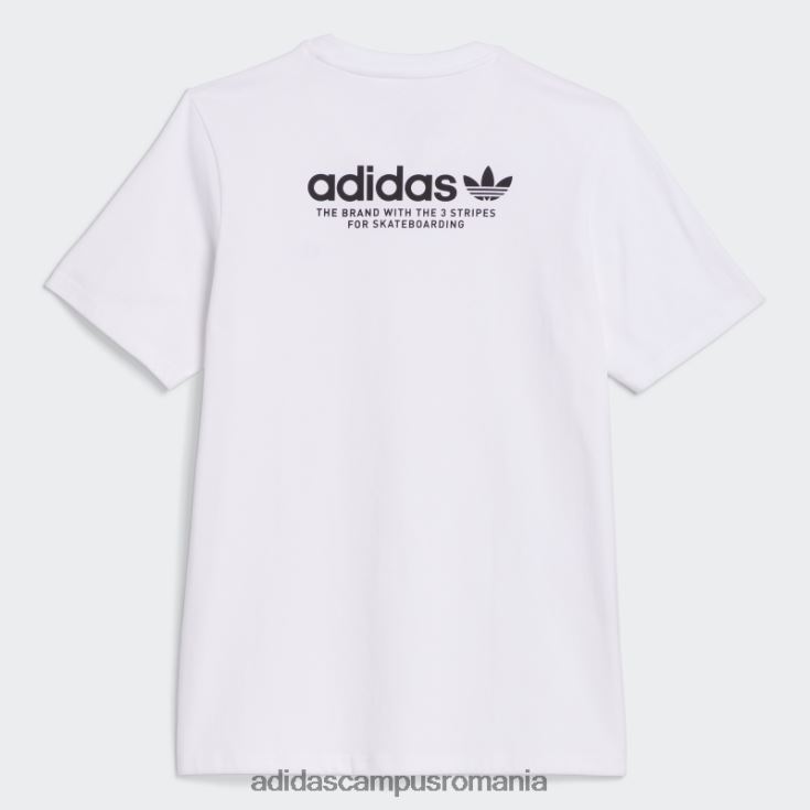 adidas campus romania tricou alb cu logo skateboarding 4.0 (neutru de gen) adidas bărbați alb negru J266N214169