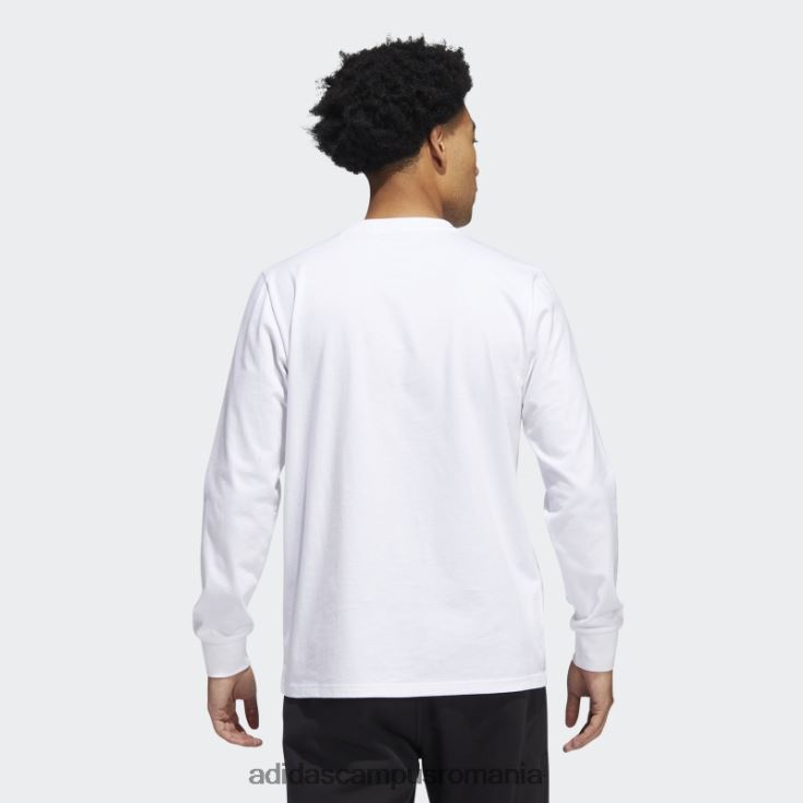 adidas campus romania tricou alb cu mânecă lungă shmoofoil adidas bărbați alb J266N27275