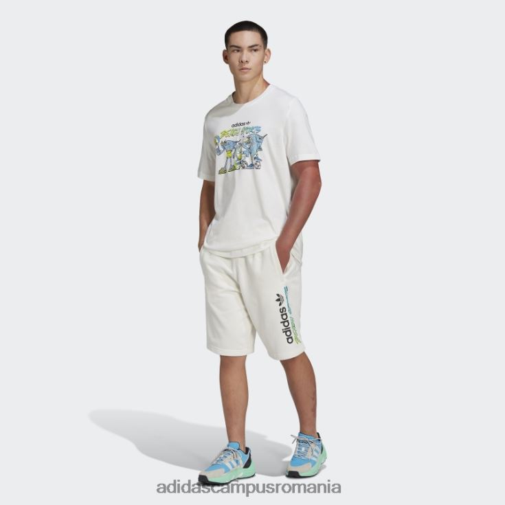 adidas campus romania tricou alb cu pește însuflețit cu grafic adidas bărbați alb J266N214727