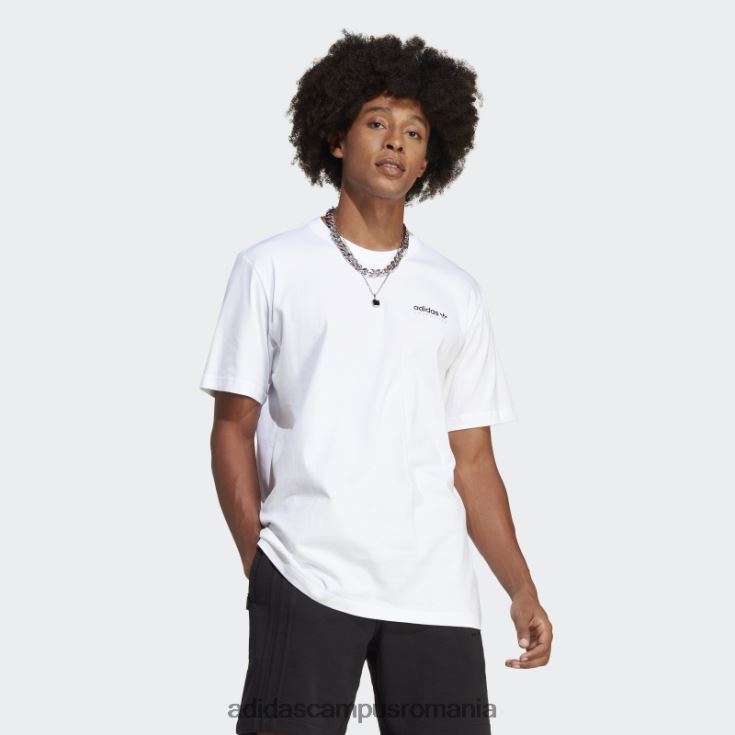 adidas campus romania tricou alb de aventură cu spatele muntelui bărbați alb J266N215201