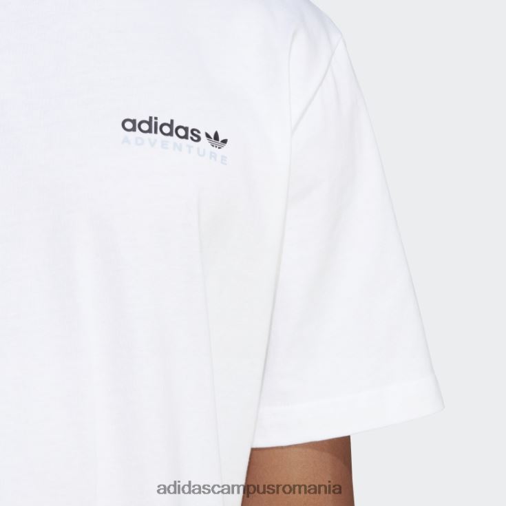 adidas campus romania tricou alb de aventură cu spatele muntelui bărbați alb J266N215201