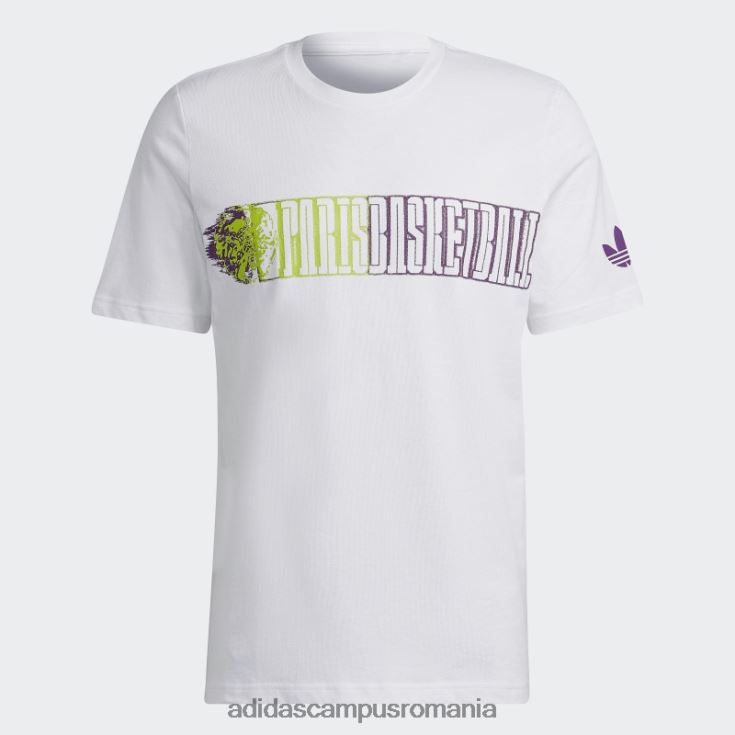 adidas campus romania tricou alb fashion x paris baschet paris pour paris bărbați alb J266N215093