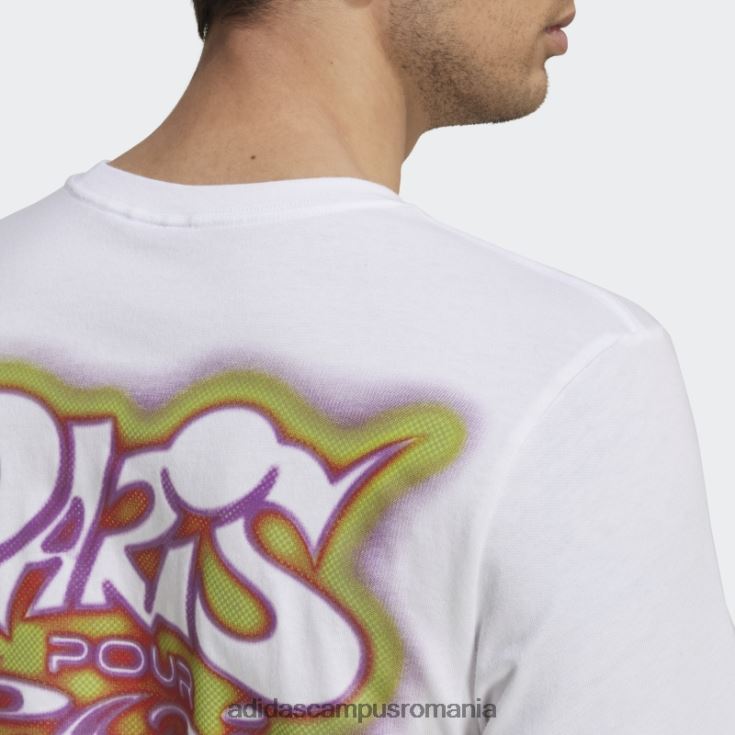 adidas campus romania tricou alb fashion x paris baschet paris pour paris bărbați alb J266N215093