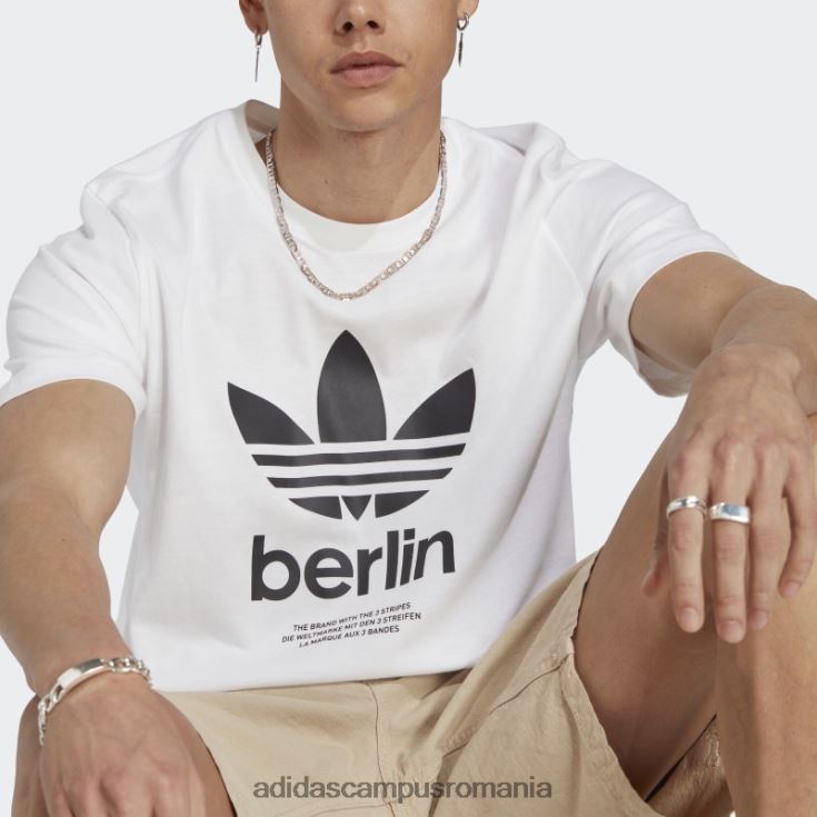 adidas campus romania tricou alb icone berlin city originals adidas bărbați alb J266N213599