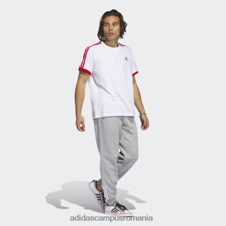 adidas campus romania tricou alb sst cu 3 dungi bărbați alb/stacojiu J266N213156