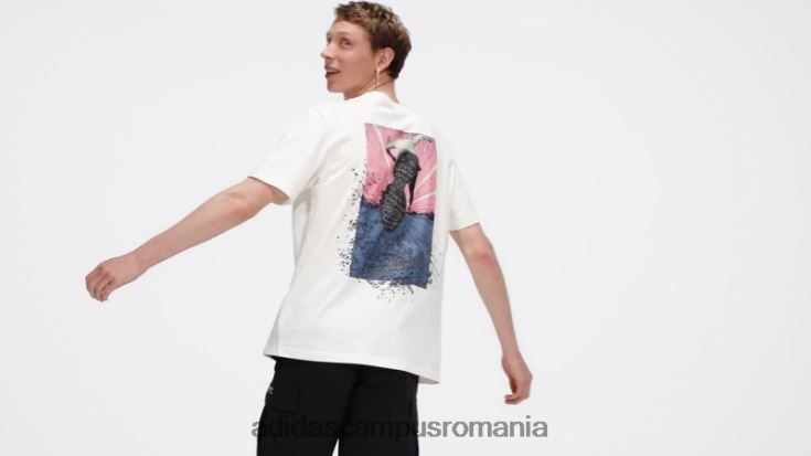 adidas campus romania tricou aventură alb fierbinte bărbați alb J266N214851