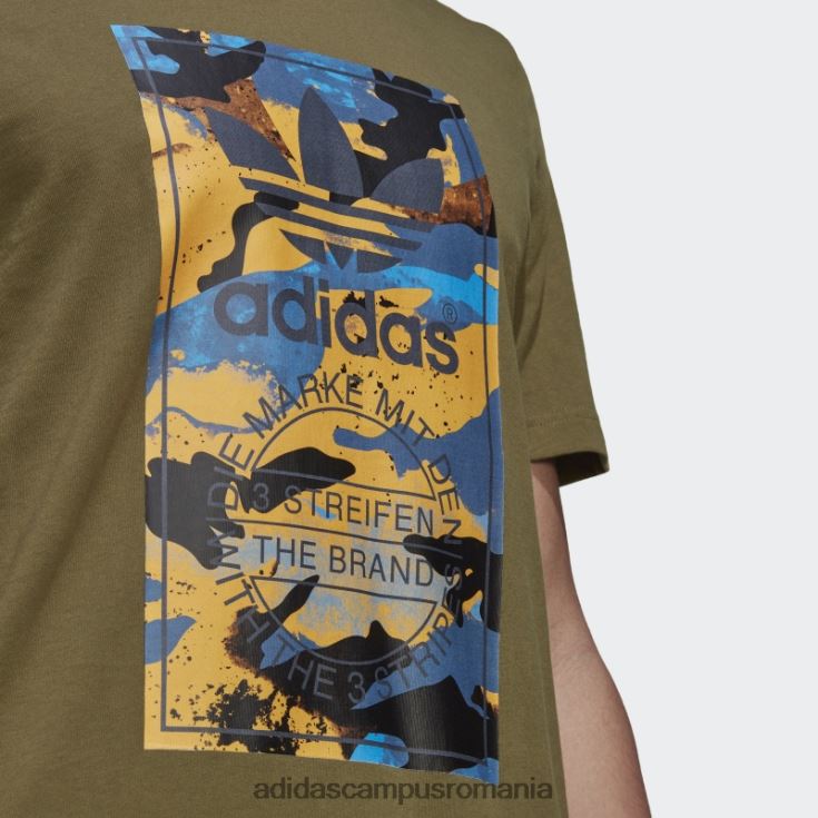 adidas campus romania tricou camo grafic olive bărbați măsline J266N214666