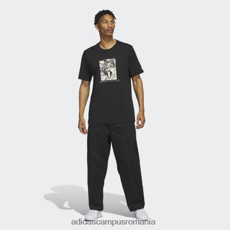 adidas campus romania tricou cu compasiune de mărar negru bărbați alb negru J266N25824