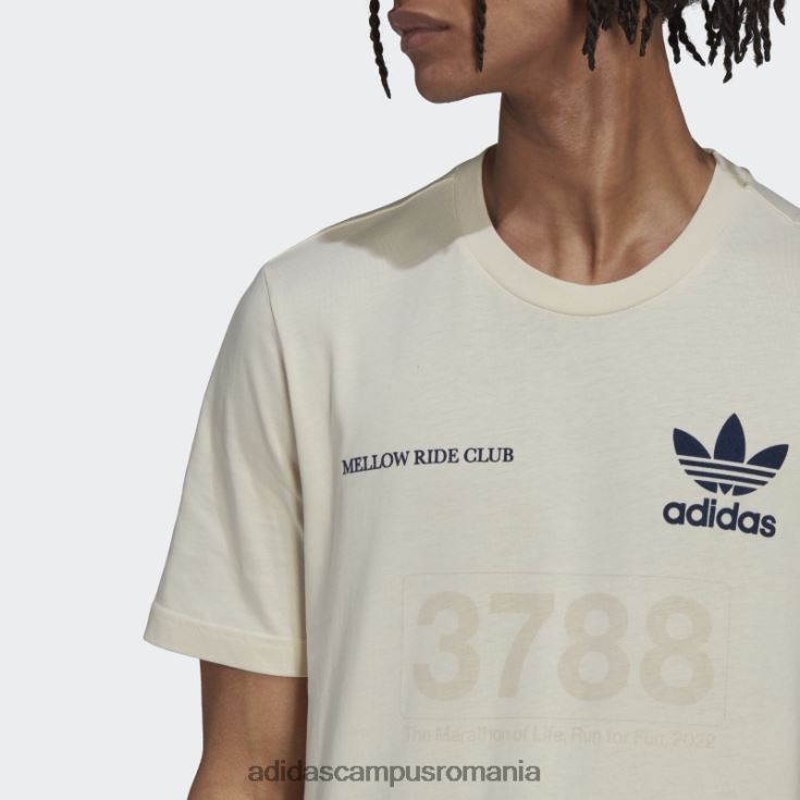 adidas campus romania tricou cu grafică mellow ride club alb bărbați alb J266N214648
