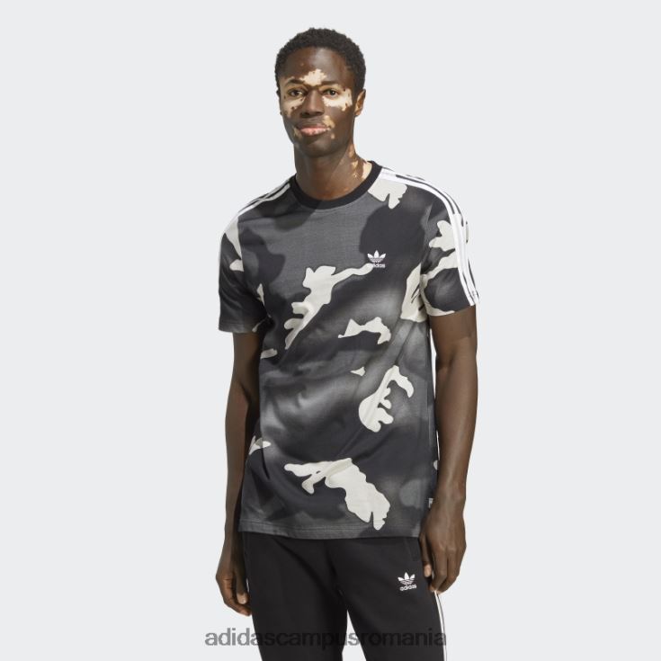 adidas campus romania tricou cu imprimeu camo cu grafic negru bărbați negru J266N213337