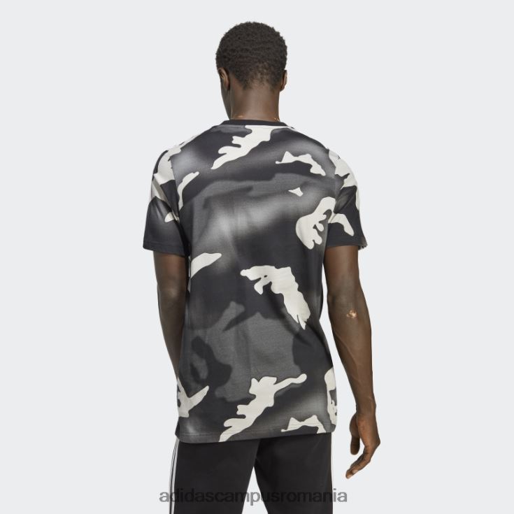 adidas campus romania tricou cu imprimeu camo cu grafic negru bărbați negru J266N213337