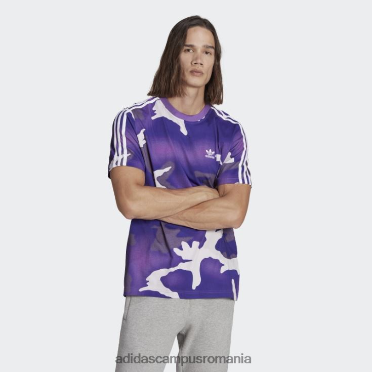 adidas campus romania tricou cu imprimeu camo cu grafică violet bărbați Violet J266N215202