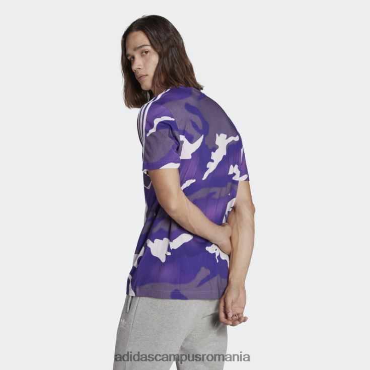 adidas campus romania tricou cu imprimeu camo cu grafică violet bărbați Violet J266N215202