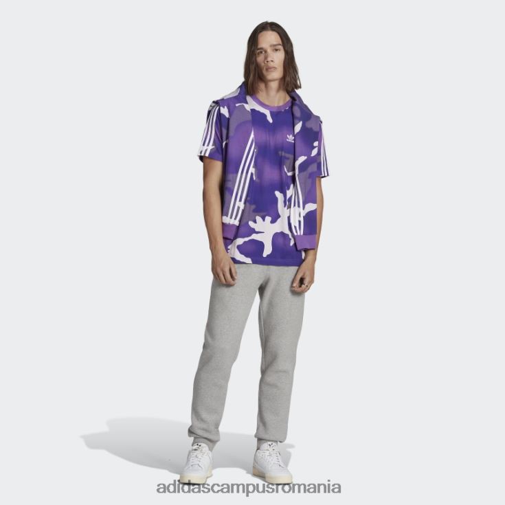 adidas campus romania tricou cu imprimeu camo cu grafică violet bărbați Violet J266N215202
