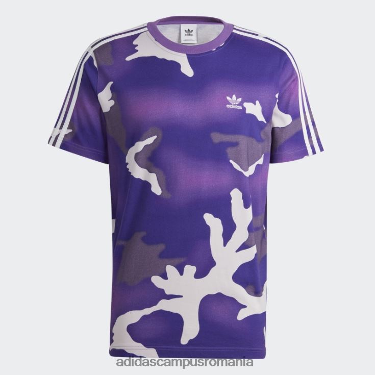 adidas campus romania tricou cu imprimeu camo cu grafică violet bărbați Violet J266N215202