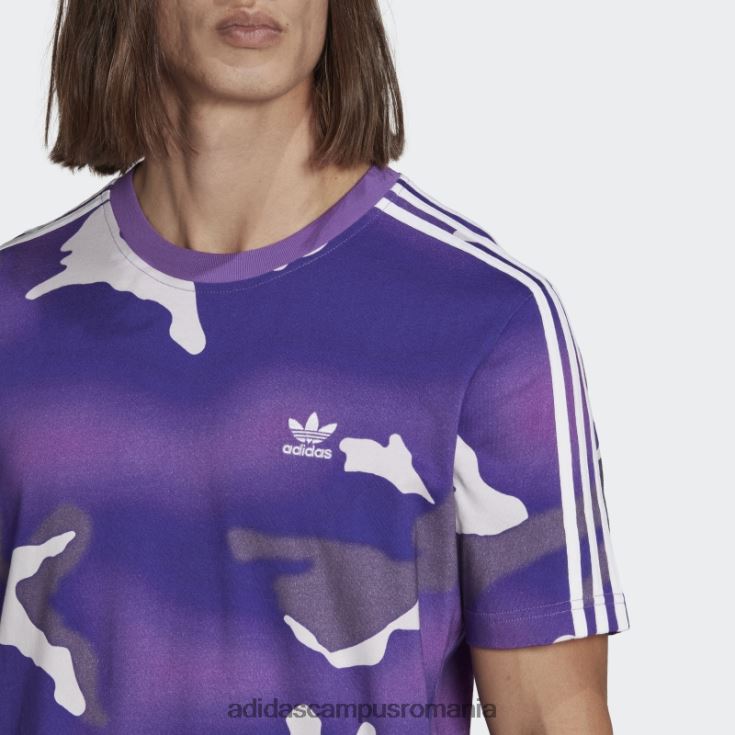 adidas campus romania tricou cu imprimeu camo cu grafică violet bărbați Violet J266N215202