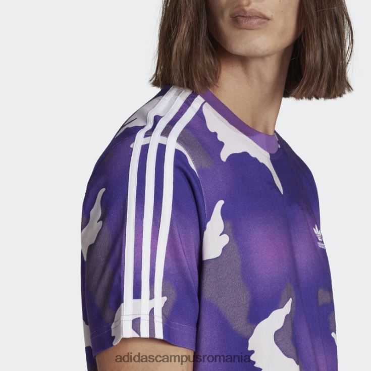 adidas campus romania tricou cu imprimeu camo cu grafică violet bărbați Violet J266N215202