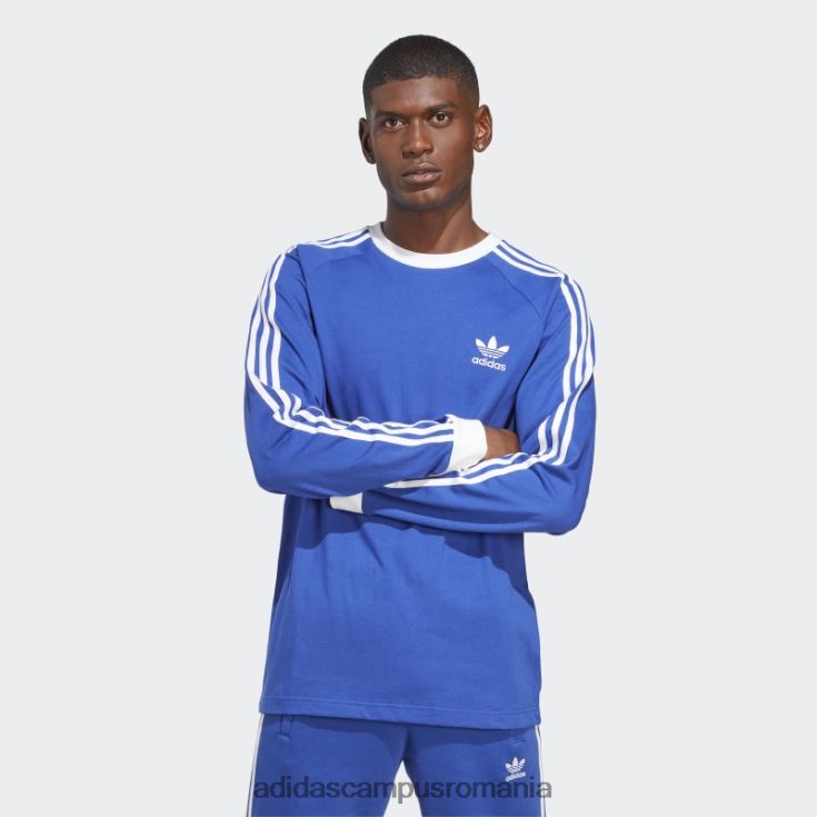 adidas campus romania tricou cu mânecă lungă cu 3 dungi adicolor clasics albastru bărbați albastru J266N25500