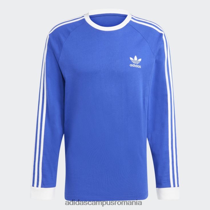 adidas campus romania tricou cu mânecă lungă cu 3 dungi adicolor clasics albastru bărbați albastru J266N25500