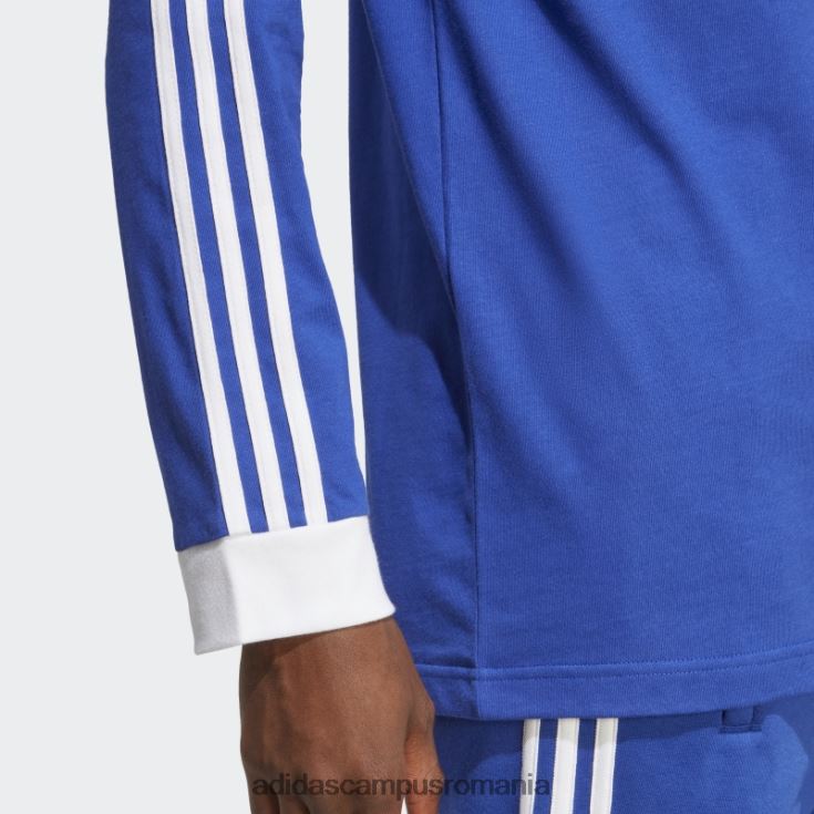 adidas campus romania tricou cu mânecă lungă cu 3 dungi adicolor clasics albastru bărbați albastru J266N25500