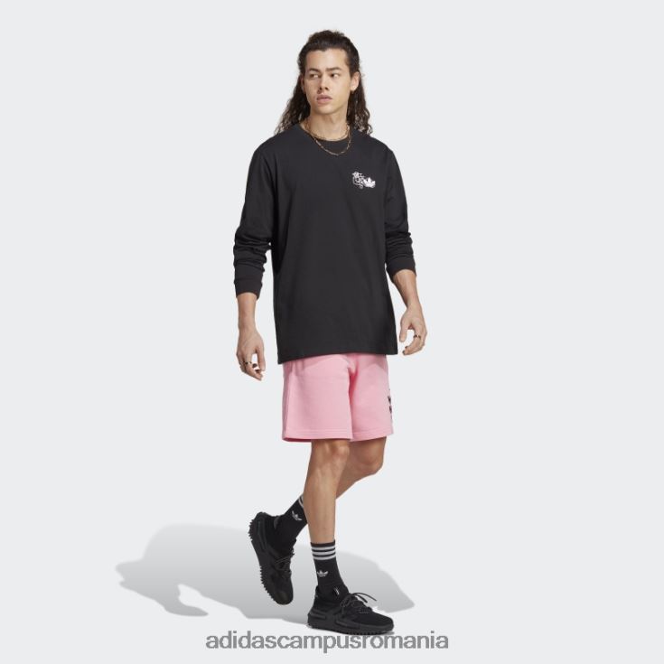 adidas campus romania tricou cu mânecă lungă hack the elite grafică negru bărbați negru J266N213939