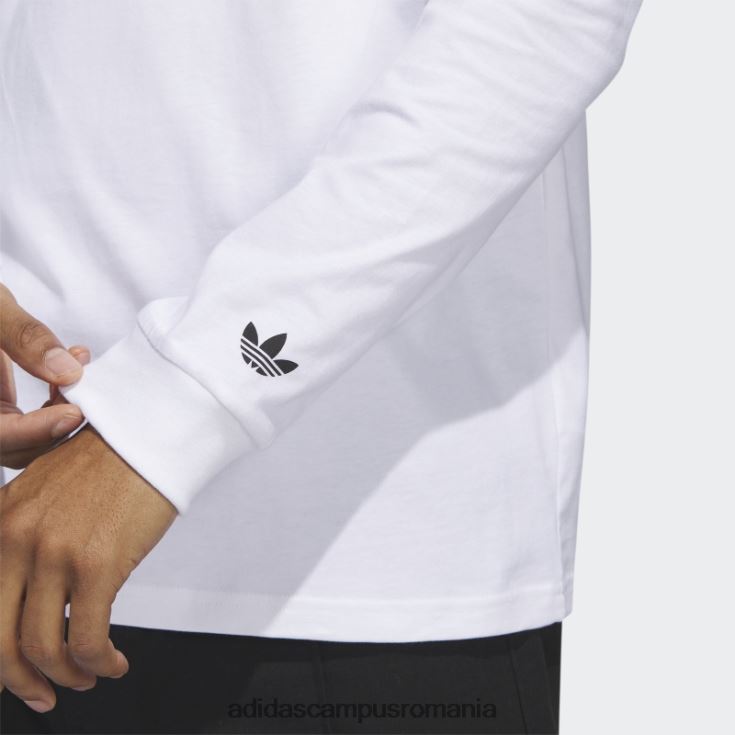 adidas campus romania tricou cu mânecă lungă prieteni de fotbal alb mărar bărbați alb/multicolor J266N25759