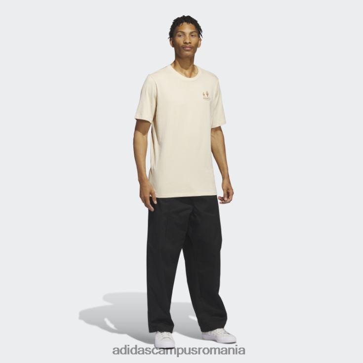 adidas campus romania tricou cu mânecă scurtă de afaceri Sand Mariah bărbați nisip/argilă/alb J266N25405