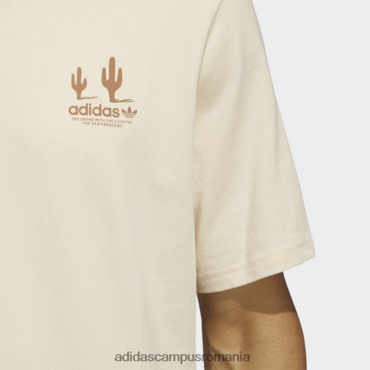 adidas campus romania tricou cu mânecă scurtă de afaceri Sand Mariah bărbați nisip/argilă/alb J266N25405