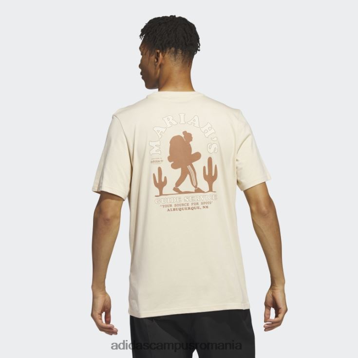 adidas campus romania tricou cu mânecă scurtă de afaceri Sand Mariah bărbați nisip/argilă/alb J266N2874