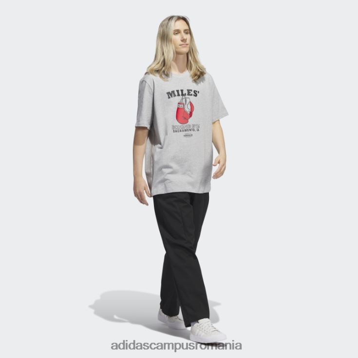 adidas campus romania tricou cu mânecă scurtă pentru afaceri de la modă scarlet miles bărbați gri mediu/negru/stacojiu J266N25094