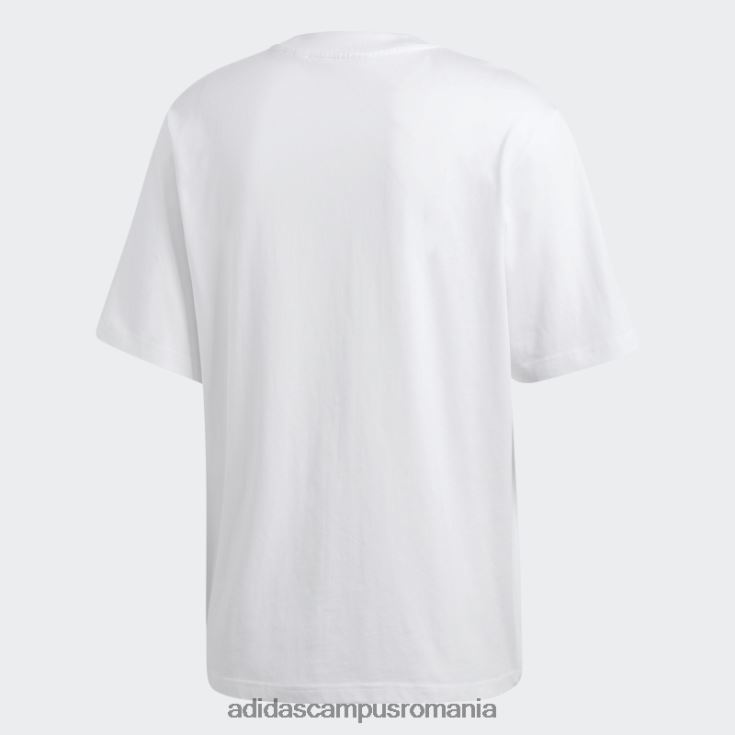 adidas campus romania tricou cu trefoil supradimensionat alb bărbați alb J266N21696
