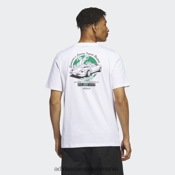 adidas campus romania tricou de afaceri al lui Zach alb bărbați alb/verde curte/negru J266N2826