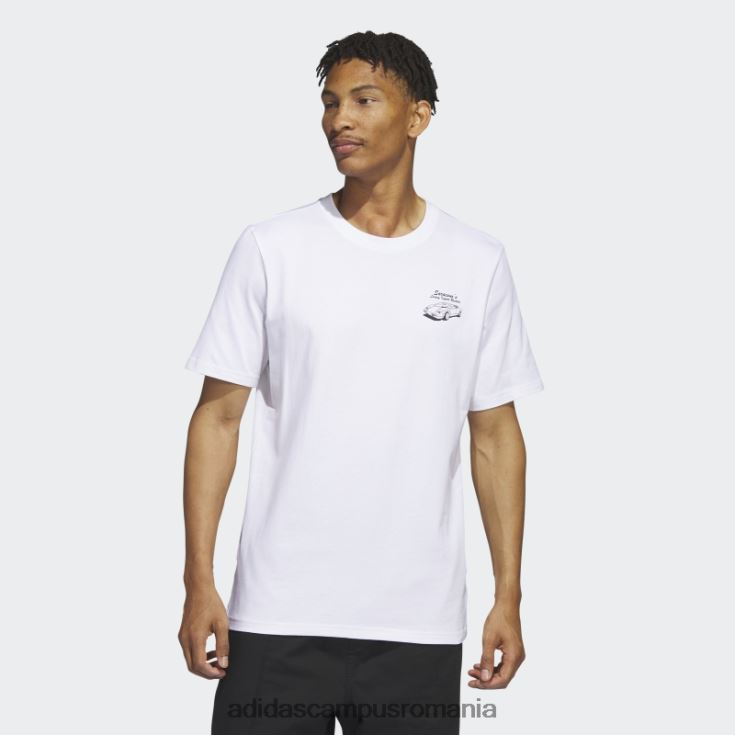 adidas campus romania tricou de afaceri al lui Zach bărbați alb/verde curte/negru J266N24999