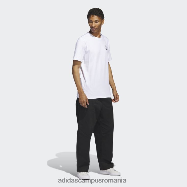 adidas campus romania tricou de afaceri al lui Zach bărbați alb/verde curte/negru J266N24999