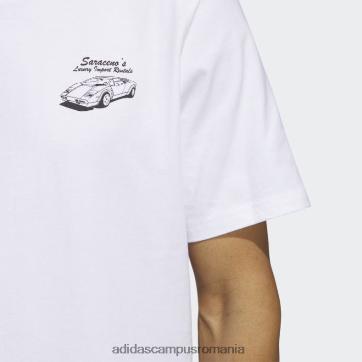 adidas campus romania tricou de afaceri al lui Zach bărbați alb/verde curte/negru J266N24999