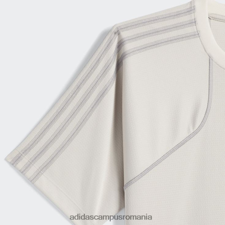 adidas campus romania tricou elegant gri cu mânecă scurtă pop tech bărbați beatitudine/alb/gri J266N26703
