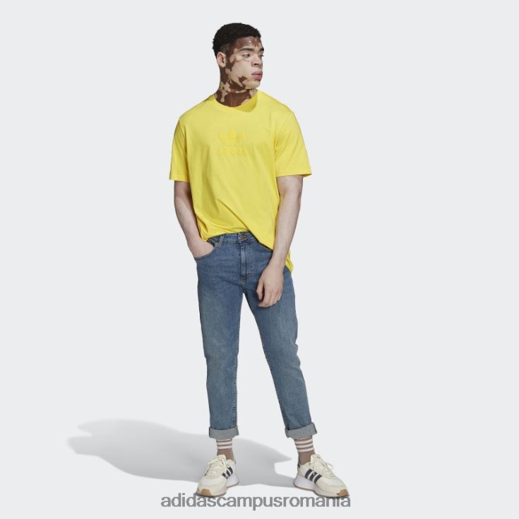 adidas campus romania tricou galben de stradă serie trefoil bărbați galben J266N214861