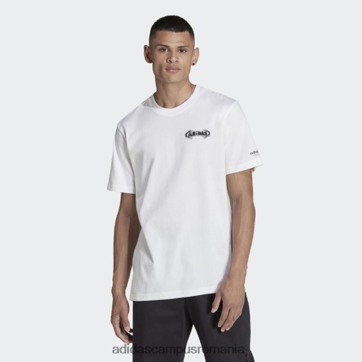 adidas campus romania tricou grafic campus alb bărbați alb J266N27141