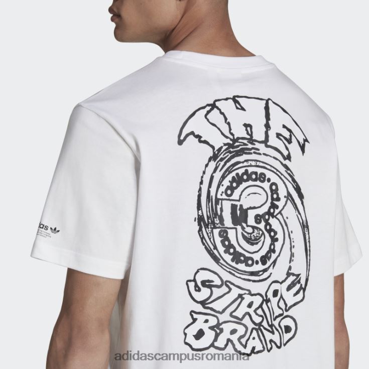 adidas campus romania tricou grafic campus alb bărbați alb J266N27141