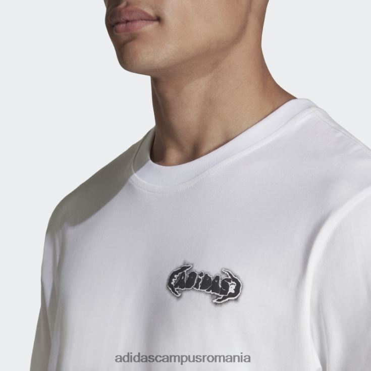 adidas campus romania tricou grafic campus alb bărbați alb J266N27141