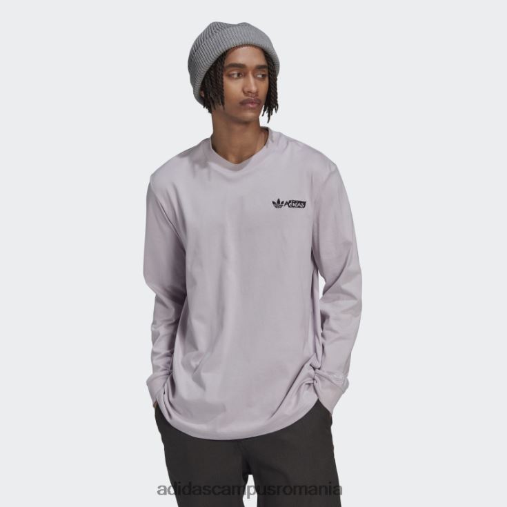 adidas campus romania tricou grafic mov cu mânecă lungă bărbați mov J266N214944