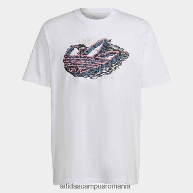 adidas campus romania tricou grafic rekive speed trefoil alb bărbați alb J266N214821