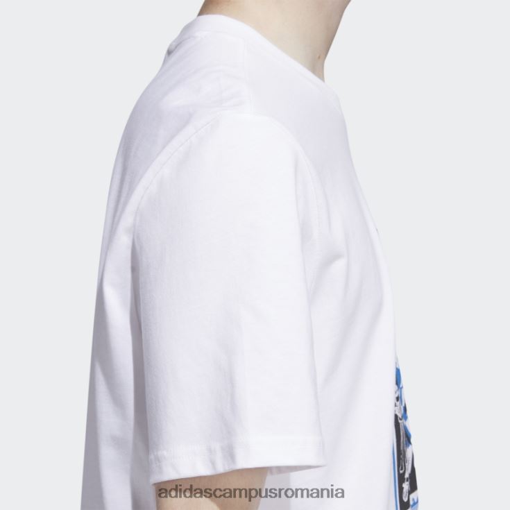 adidas campus romania tricou grafic shmoofoil alb bărbați alb/multicolor J266N25678