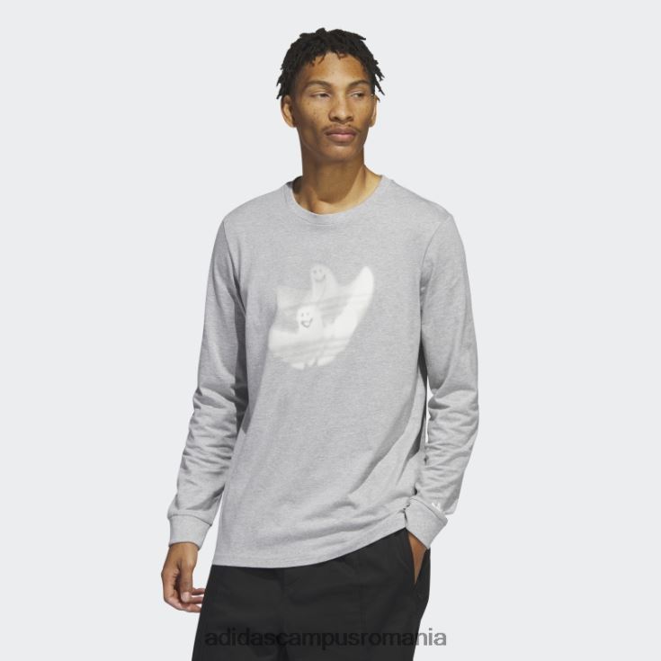 adidas campus romania tricou grafic shmoofoil cu mânecă lungă gri mediu adidas bărbați gri mediu/alb J266N21062