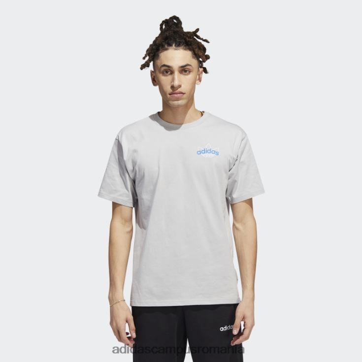 adidas campus romania tricou gri de club atletic bărbați gri J266N214717