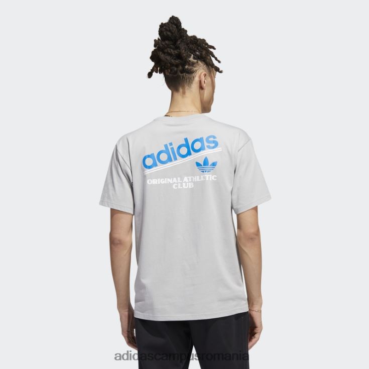 adidas campus romania tricou gri de club atletic bărbați gri J266N214717